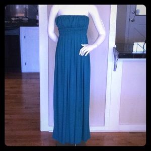 3 for $10 sale- MAX STUDIO TEAL STRAPLESS EMPIRE WAIST MAXI DRESS
